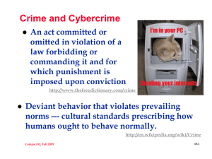 Crime and Cybercrime