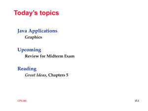 Today’s topics Java Applications Upcoming Reading