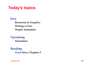 Today’s topics Java Upcoming Reading