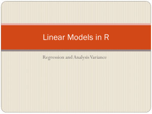 Linear Models in R