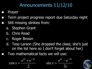 Announcements 11/12/10