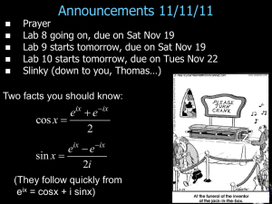 Announcements 11/11/11