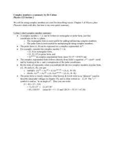 Complex numbers summary