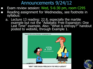 Announcements 9/24/12 Exam review session: Reading assignment for Wednesday, see footnote in syllabus: