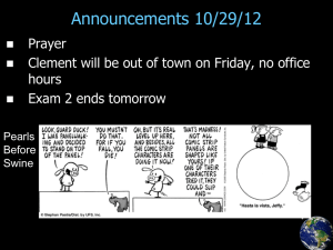 Announcements 10/29/12 Prayer hours