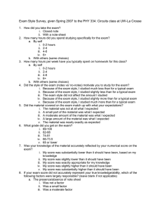 The survey I used for the Spring 2007 Circuits class