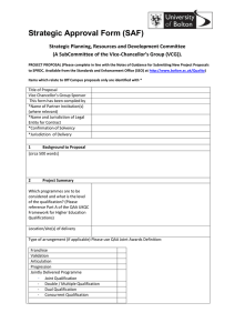 Strategic Approval Form - Revised January 2015