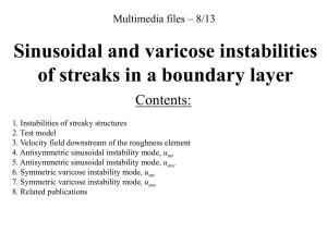 8. Sinusoidal and varicose instabilities of streaks in a boundary layer.ppt
