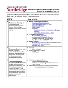 Performance Evaluation Quick Guide
