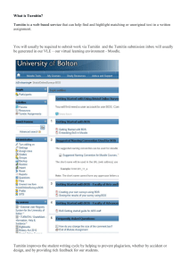 What is Turnitin? Turnitin is a web-based service assignment.