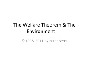 Surplus, Welfare, Environment