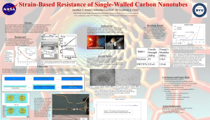 Strain-Based Resistance of Single-Walled Carbon Nanotubes Jonathon A. Brame , Johnathan Goodsell