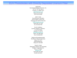 EUV Photodiodes with Directly Deposited Uranium Filter