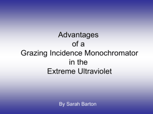 Advantages of a Grazing Incidence Monochromator in the