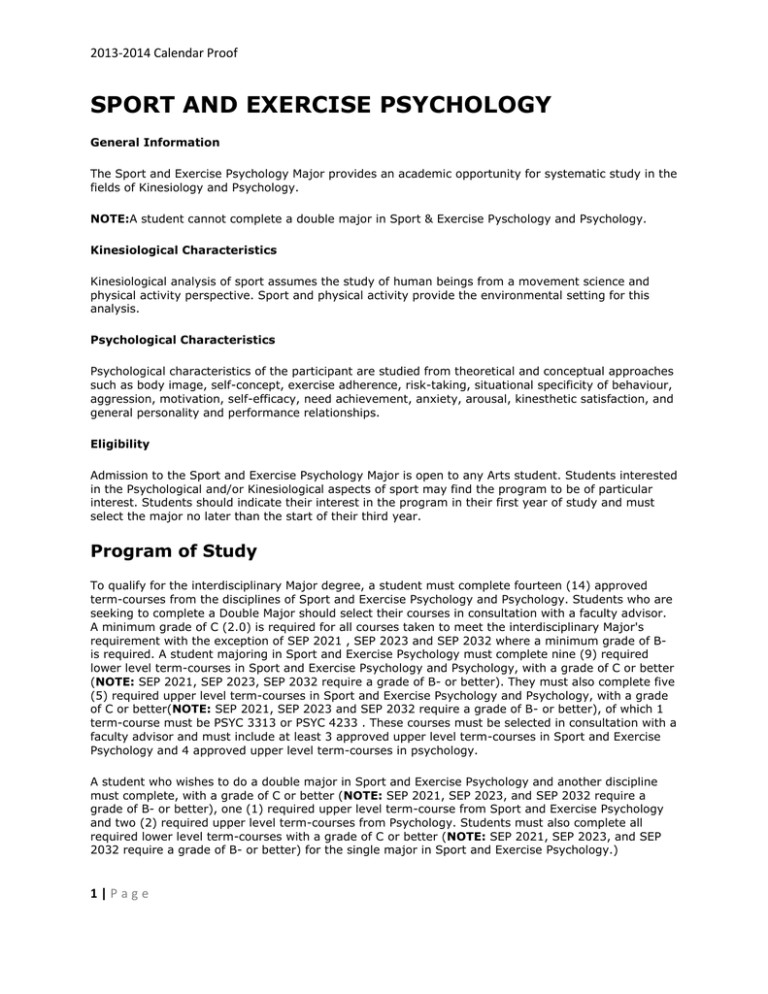 sport and exercise psychology personal statement