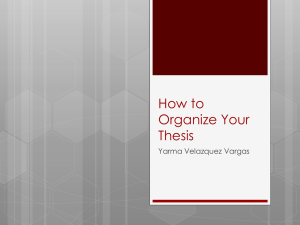How to Organize Your Thesis (.pptx)