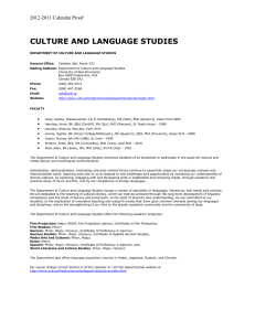 Culture and Language Studies