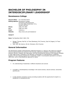 Bachelor of Philosophy Interdisciplinary Leadership