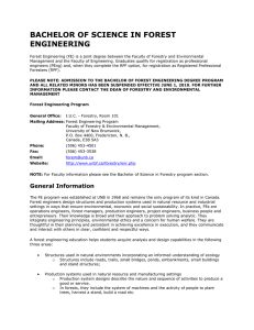 Bachelor of Science in Forest Engineering