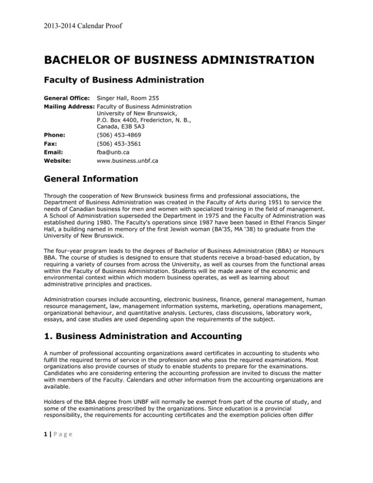 bachelor of business assignment