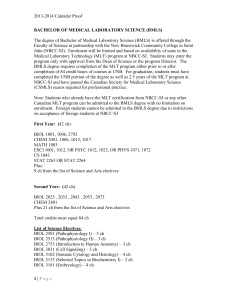 Bachelor of Medical Laboratory Sceince (BMLS)