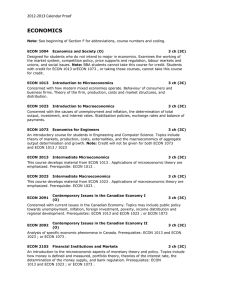 ECONOMICS 2012-2013 Calendar Proof