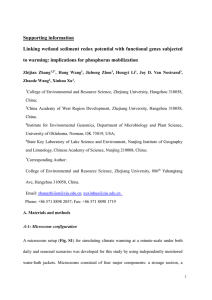 Supporting information Linking wetland sediment redox potential with functional genes subjected