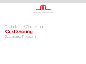 Download Presentation on Cost Sharing MARs (powerpoint)