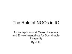 The Role of NGO