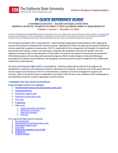 PI Quick Reference Guide