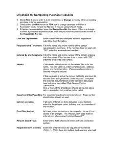 Directions for Completing Purchase Requests