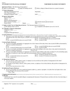 Statement of Financial Interest form