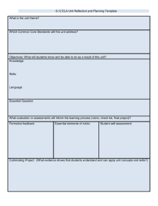 Unit Planning and Reflection Template