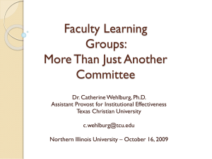 Faculty Learning Groups: More Than Just Another Committee