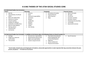 Big Themes of the Utah Social Studies Core