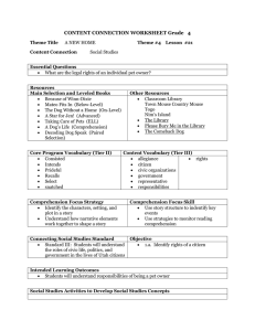 CONTENT CONNECTION WORKSHEET Grade   4