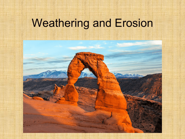Weathering And Erosion Processes And Types