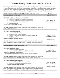 Math Grade 2 Pacing Overview