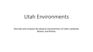 Utah Environments Describe and compare the physical characteristics of Utah’s wetlands,