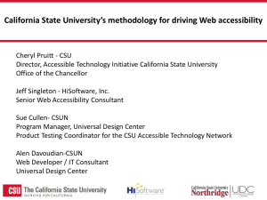 California State University’s Methodology for Driving Web Accessibility