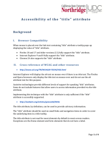 Title Attribute Accessibility