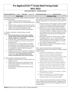 Block 1 Pacing Guide