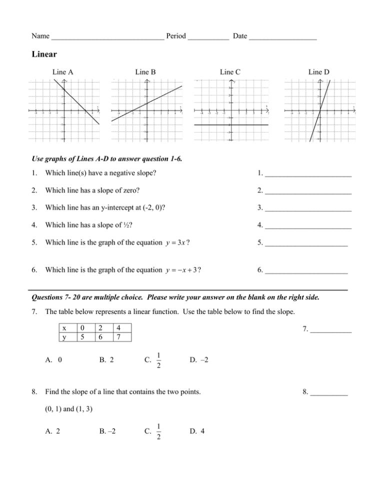 Linear Practice 1