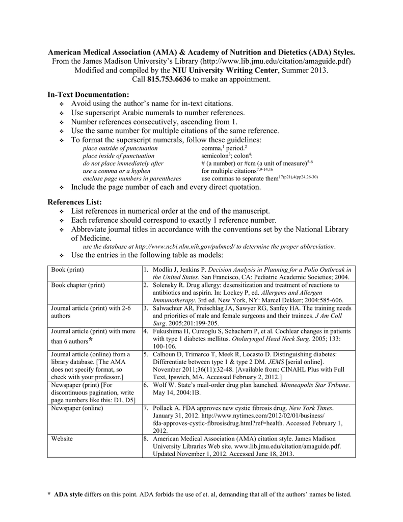 How Do I Cite Using Ama Style Ask The Research Medical Library