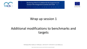 Presentation: Additional modifications to benchmarks and targets, by Tina Divjak