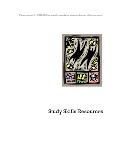 Study Strategies Resources