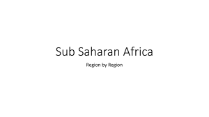 Sub Saharan Africa Region by Region