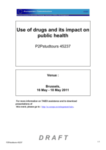 Draft Agenda of the Use of drugs and its impact on public health Study Tour