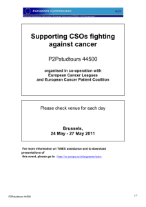 Draft Agenda of the Supporting CSOs fighting cancer Study Tour