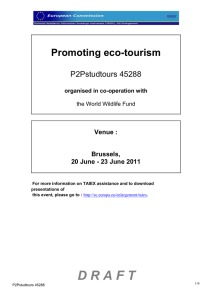 D R A F T  Promoting eco-tourism P2Pstudtours 45288